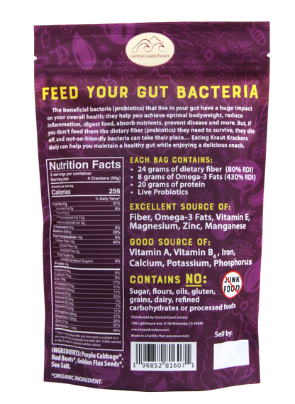 Back of the bag containing nutritional information